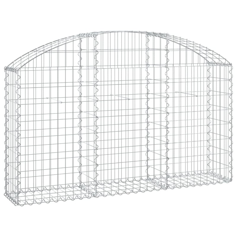vidaXL Συρματοκιβώτιο Τοξωτό 150x30x80/100εκ. από Γαλβανισμένο Χάλυβα