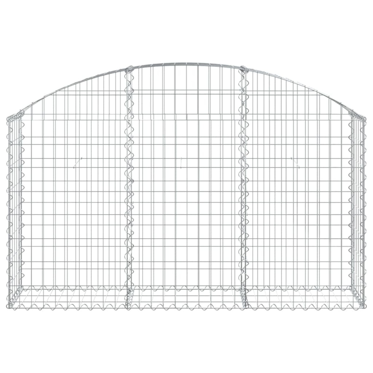 vidaXL Συρματοκιβώτιο Τοξωτό 150x30x80/100εκ. από Γαλβανισμένο Χάλυβα