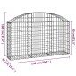 vidaXL Συρματοκιβώτιο Τοξωτό 150x30x80/100εκ. από Γαλβανισμένο Χάλυβα