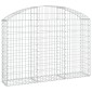 vidaXL Συρματοκιβώτιο Τοξωτό 150x30x100/120εκ. από Γαλβανισμένο Χάλυβα