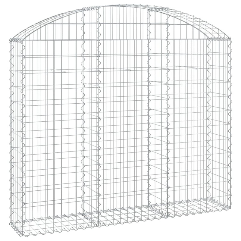 vidaXL Συρματοκιβώτιο Τοξωτό 150x30x120/140εκ. από Γαλβανισμένο Χάλυβα