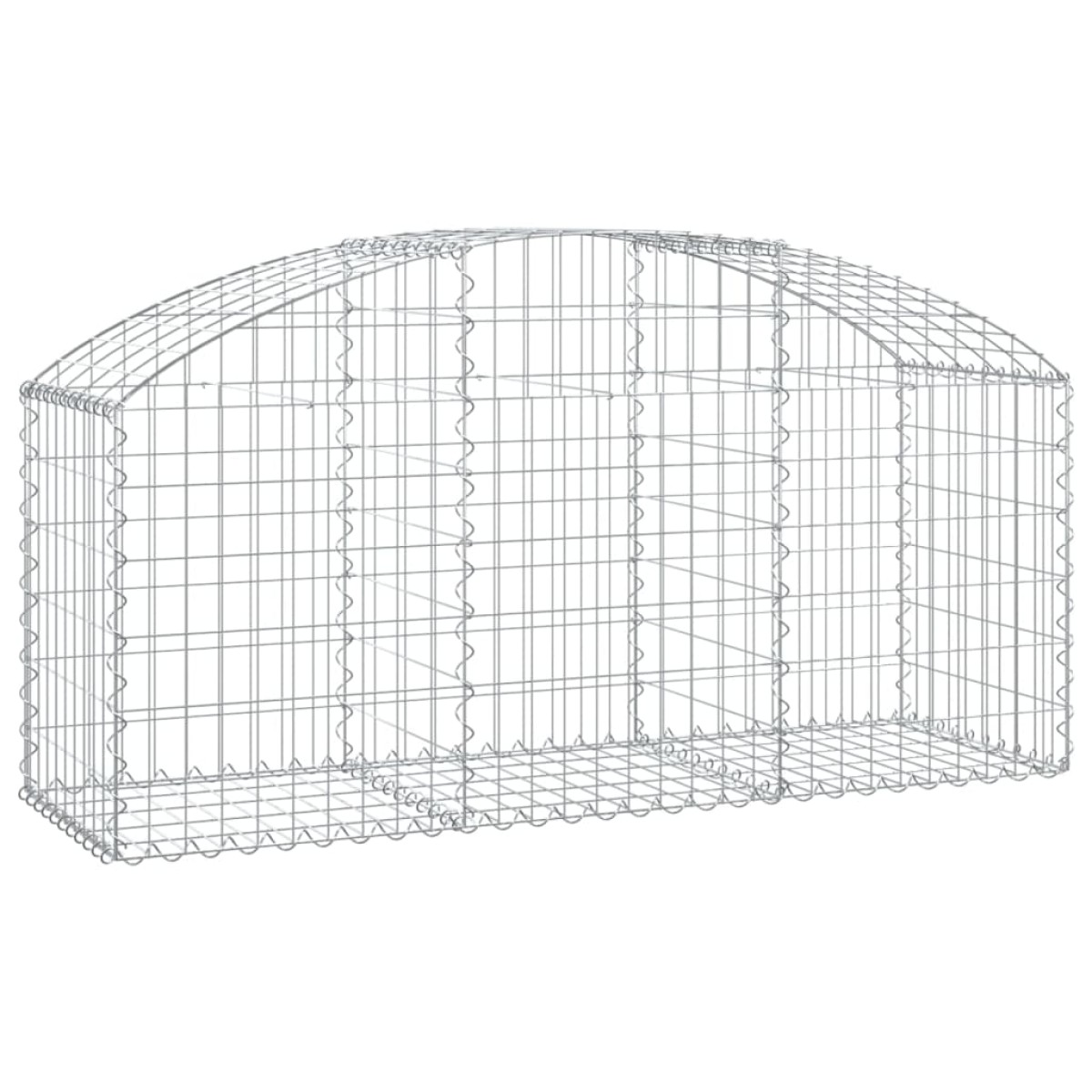 vidaXL Συρματοκιβώτιο Τοξωτό 150x50x60/80εκ. από Γαλβανισμένο Χάλυβα