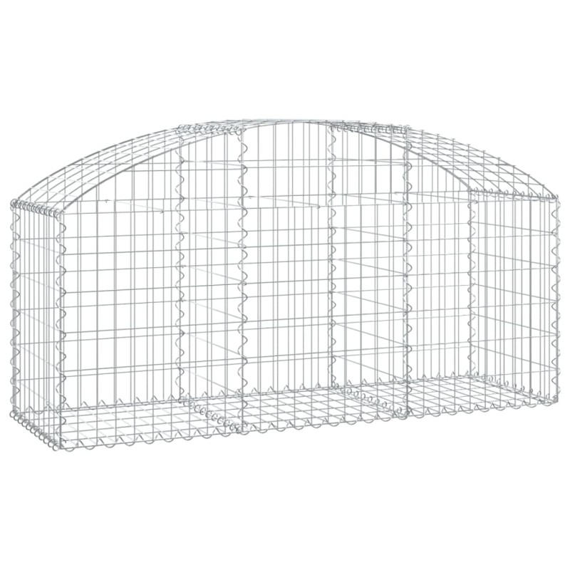 vidaXL Συρματοκιβώτιο Τοξωτό 150x50x60/80εκ. από Γαλβανισμένο Χάλυβα