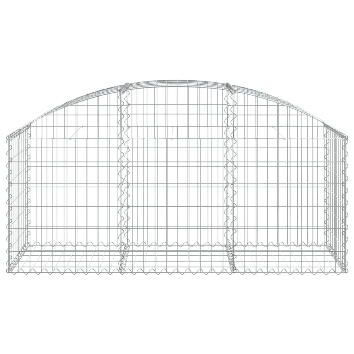 vidaXL Συρματοκιβώτιο Τοξωτό 150x50x60/80εκ. από Γαλβανισμένο Χάλυβα