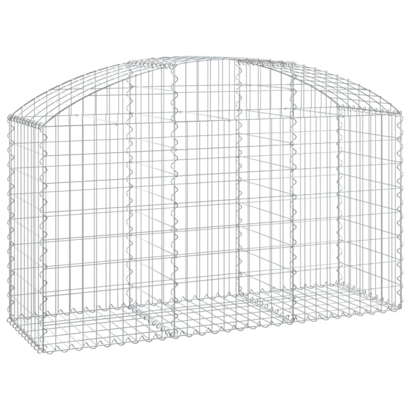 vidaXL Συρματοκιβώτιο Τοξωτό 150x50x80/100εκ. από Γαλβανισμένο Χάλυβα