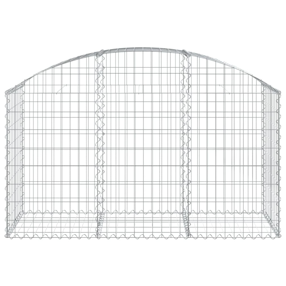 vidaXL Συρματοκιβώτιο Τοξωτό 150x50x80/100εκ. από Γαλβανισμένο Χάλυβα