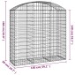 vidaXL Συρματοκιβώτιο Τοξωτό 150x50x140/160εκ. από Γαλβανισμένο Χάλυβα