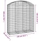 vidaXL Συρματοκιβώτιο Τοξωτό 150x50x160/180εκ. από Γαλβανισμένο Χάλυβα