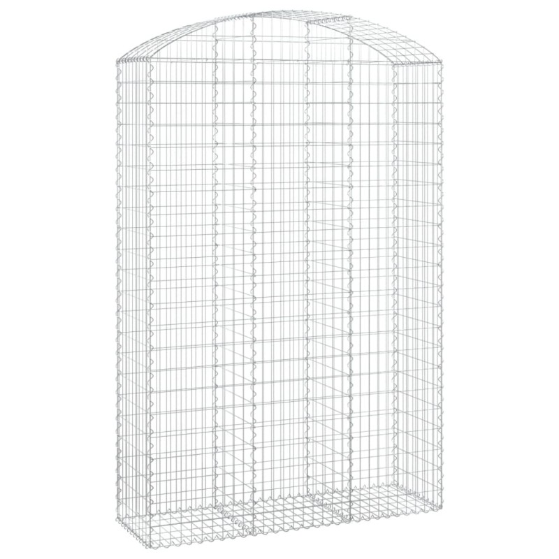 vidaXL Συρματοκιβώτιο Τοξωτό 150x50x220/240εκ. από Γαλβανισμένο Χάλυβα