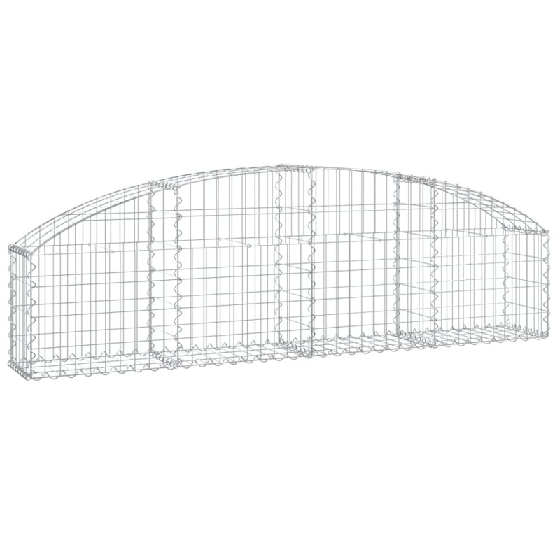 vidaXL Συρματοκιβώτιο Τοξωτό 200x30x40/60εκ. από Γαλβανισμένο Σίδερο