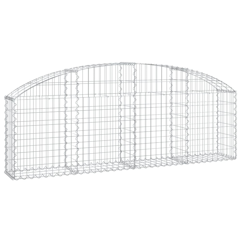 vidaXL Συρματοκιβώτιο Τοξωτό 200x30x60/80εκ. από Γαλβανισμένο Χάλυβα