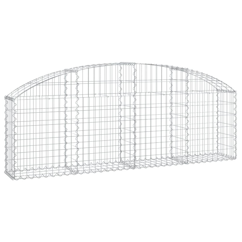 vidaXL Συρματοκιβώτιο Τοξωτό 200x30x60/80εκ. από Γαλβανισμένο Χάλυβα