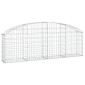 vidaXL Συρματοκιβώτιο Τοξωτό 200x30x60/80εκ. από Γαλβανισμένο Χάλυβα