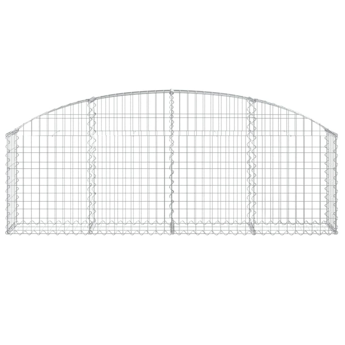 vidaXL Συρματοκιβώτιο Τοξωτό 200x30x60/80εκ. από Γαλβανισμένο Χάλυβα