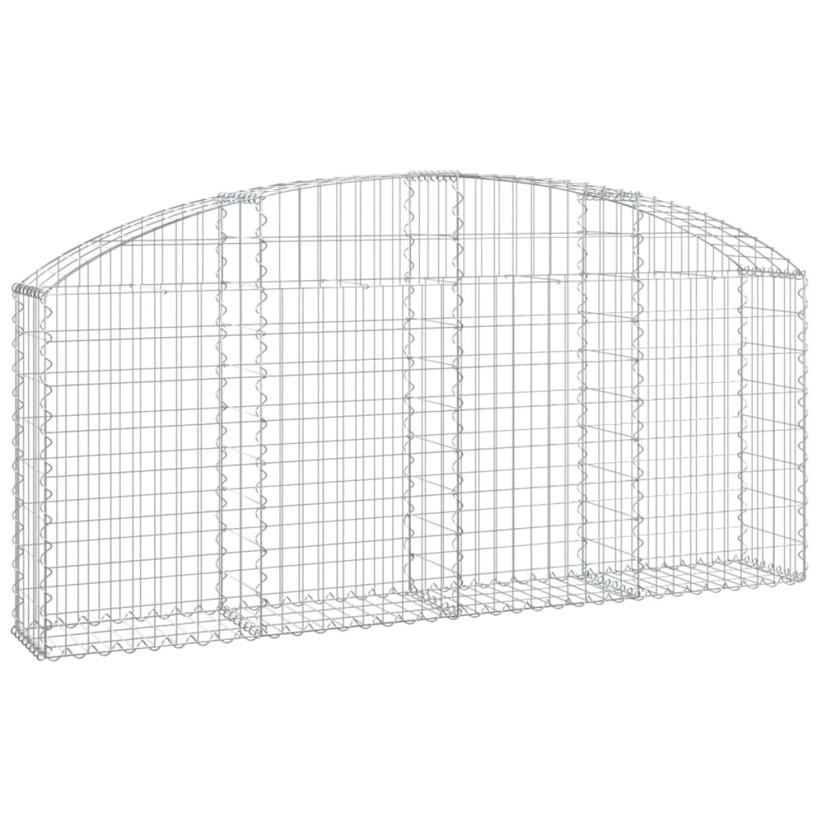 vidaXL Συρματοκιβώτιο Τοξωτό 200x30x80/100εκ. από Γαλβανισμένο Χάλυβα