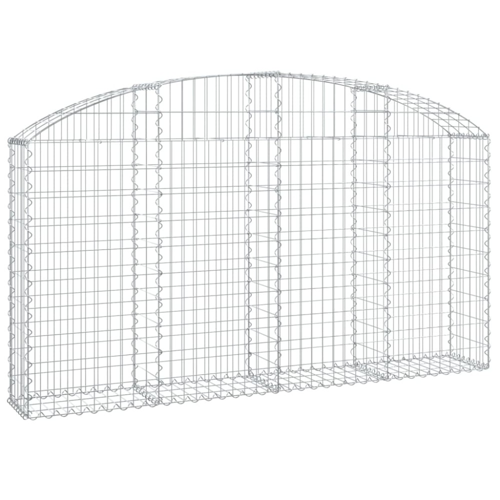 vidaXL Συρματοκιβώτιο Τοξωτό 200x30x100/120εκ. από Γαλβανισμένο Χάλυβα