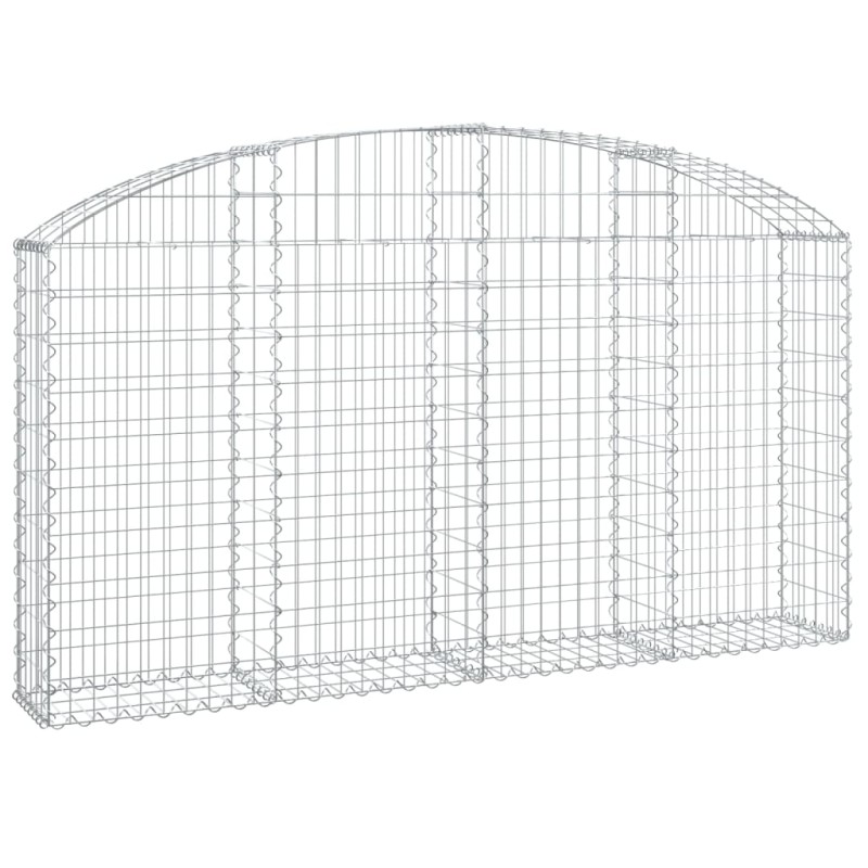 vidaXL Συρματοκιβώτιο Τοξωτό 200x30x100/120εκ. από Γαλβανισμένο Χάλυβα