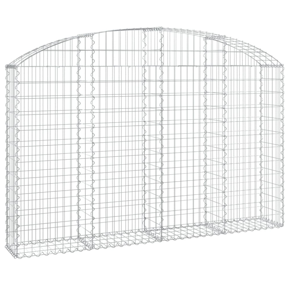 vidaXL Συρματοκιβώτιο Τοξωτό 200x30x120/140εκ. από Γαλβανισμένο Χάλυβα