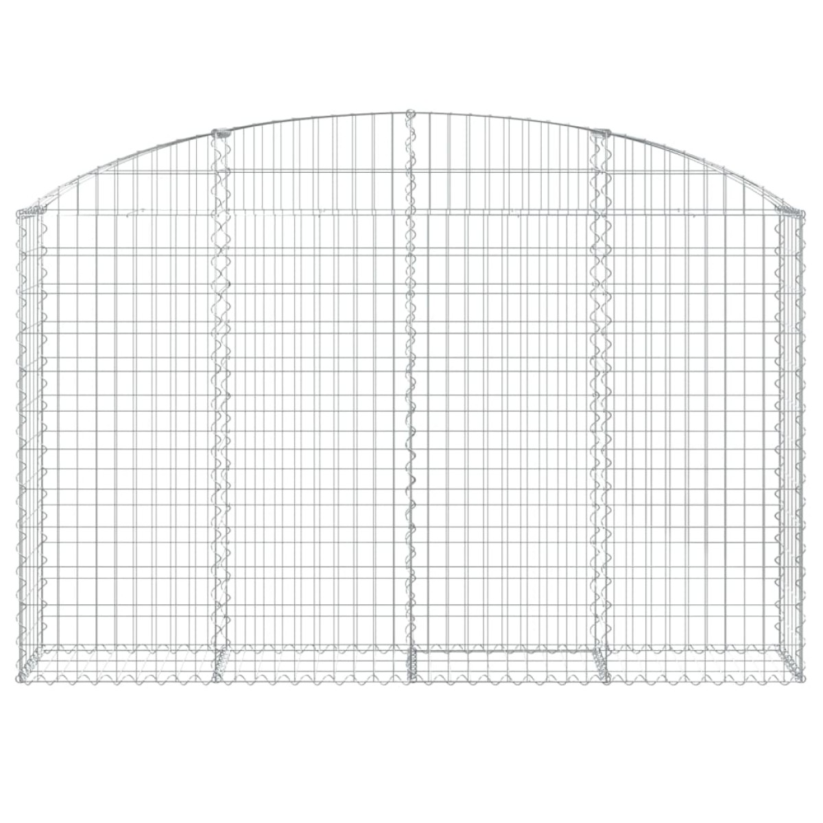 vidaXL Συρματοκιβώτιο Τοξωτό 200x30x120/140εκ. από Γαλβανισμένο Χάλυβα