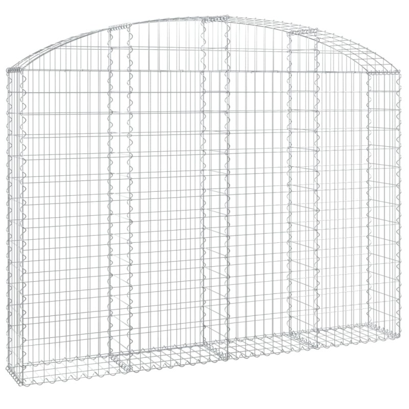 vidaXL Συρματοκιβώτιο Τοξωτό 200x30x140/160εκ. από Γαλβανισμένο Χάλυβα