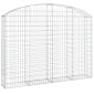vidaXL Συρματοκιβώτιο Τοξωτό 200x30x140/160εκ. από Γαλβανισμένο Χάλυβα