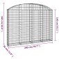 vidaXL Συρματοκιβώτιο Τοξωτό 200x30x140/160εκ. από Γαλβανισμένο Χάλυβα