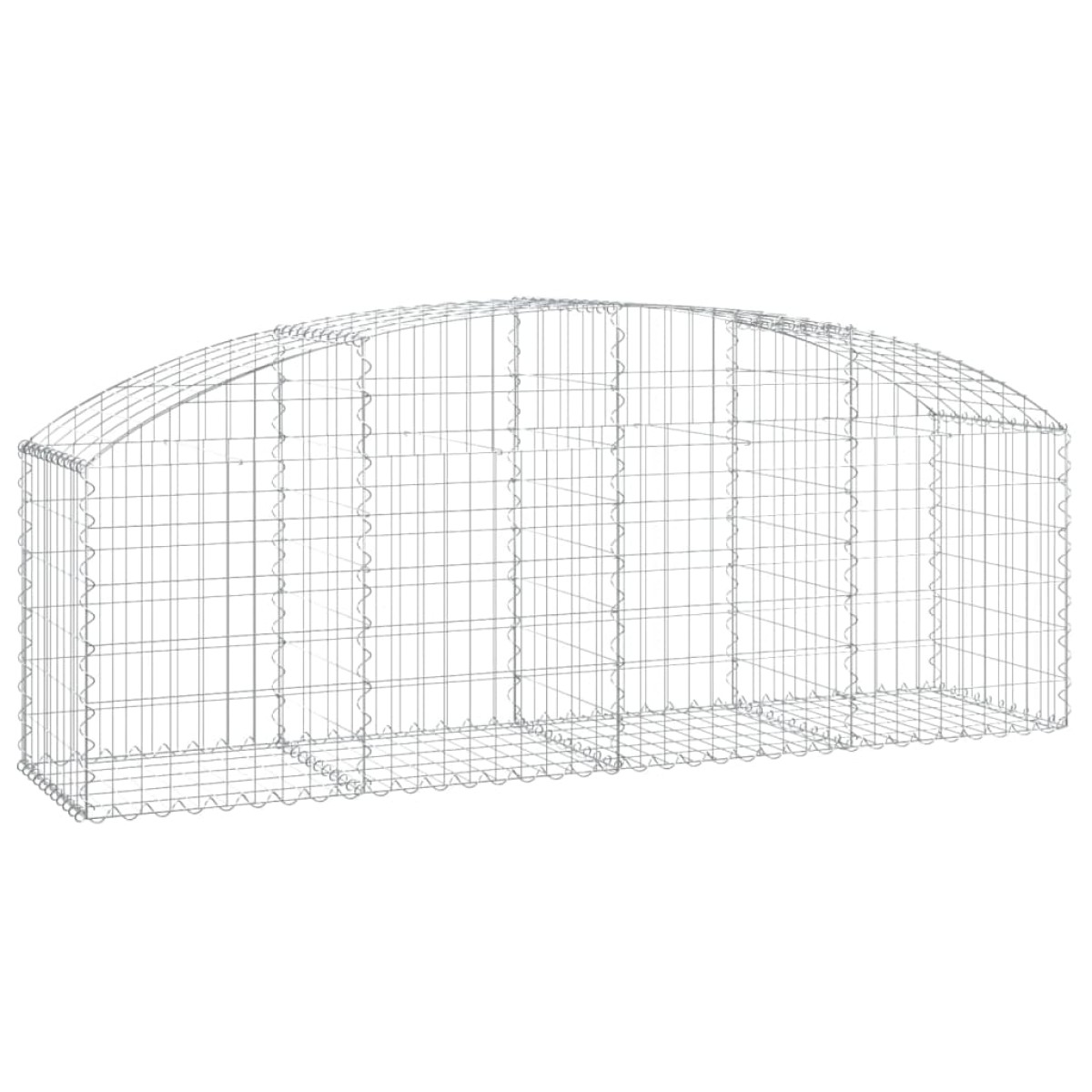 vidaXL Συρματοκιβώτιο Τοξωτό 200x50x60/80εκ. από Γαλβανισμένο Χάλυβα