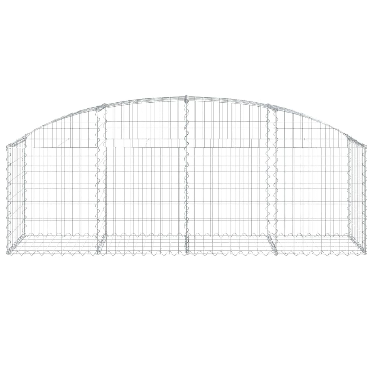 vidaXL Συρματοκιβώτιο Τοξωτό 200x50x60/80εκ. από Γαλβανισμένο Χάλυβα