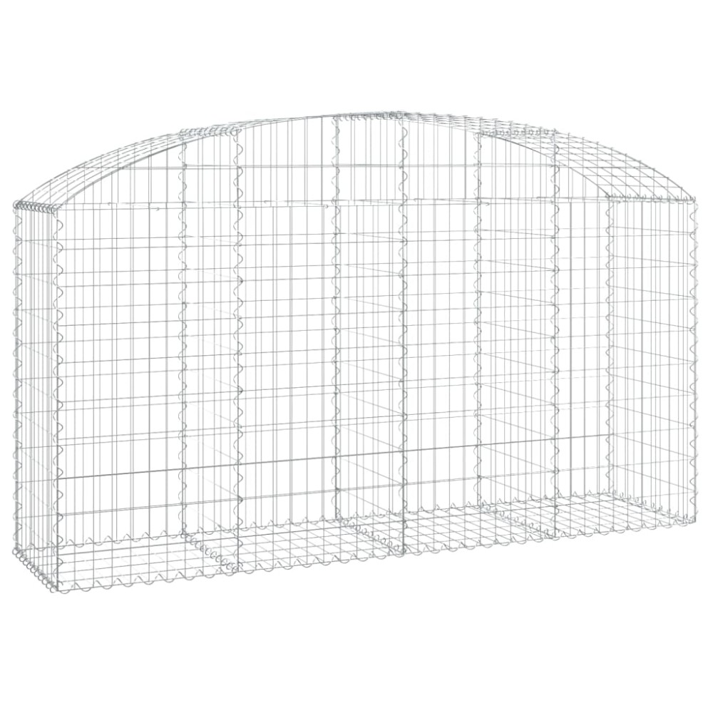 vidaXL Συρματοκιβώτιο Τοξωτό 200x50x100/120εκ. από Γαλβανισμένο Χάλυβα