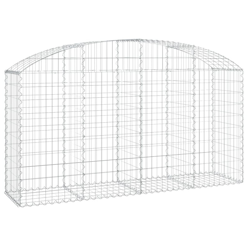 vidaXL Συρματοκιβώτιο Τοξωτό 200x50x100/120εκ. από Γαλβανισμένο Χάλυβα