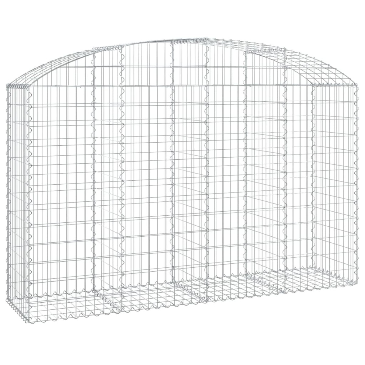 vidaXL Συρματοκιβώτιο Τοξωτό 200x50x120/140εκ. από Γαλβανισμένο Χάλυβα