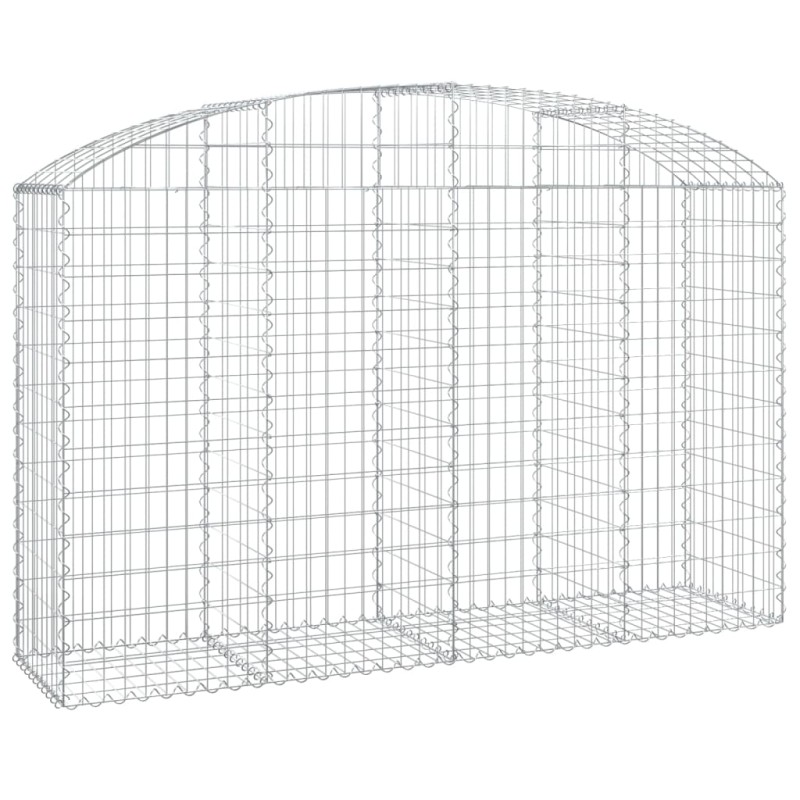 vidaXL Συρματοκιβώτιο Τοξωτό 200x50x120/140εκ. από Γαλβανισμένο Χάλυβα