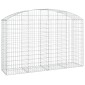 vidaXL Συρματοκιβώτιο Τοξωτό 200x50x120/140εκ. από Γαλβανισμένο Χάλυβα