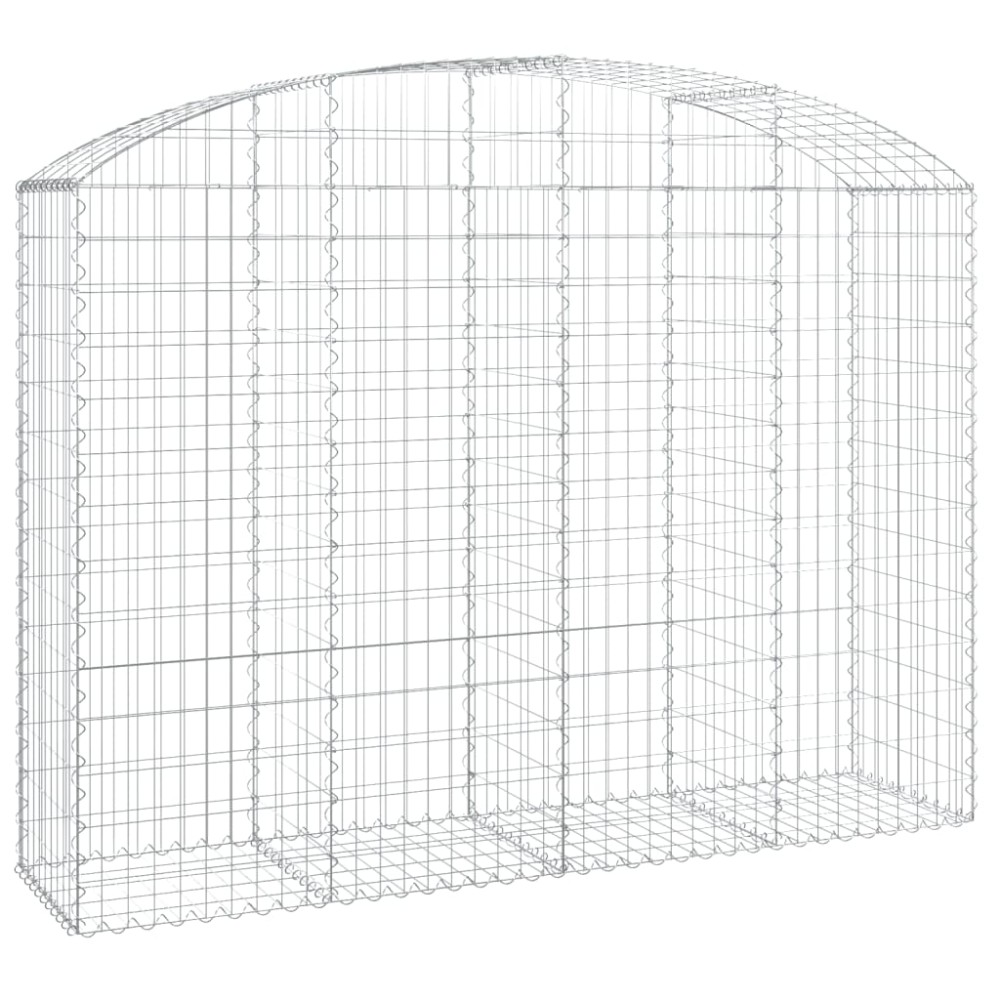 vidaXL Συρματοκιβώτιο Τοξωτό 200x50x140/160εκ. από Γαλβανισμένο Χάλυβα