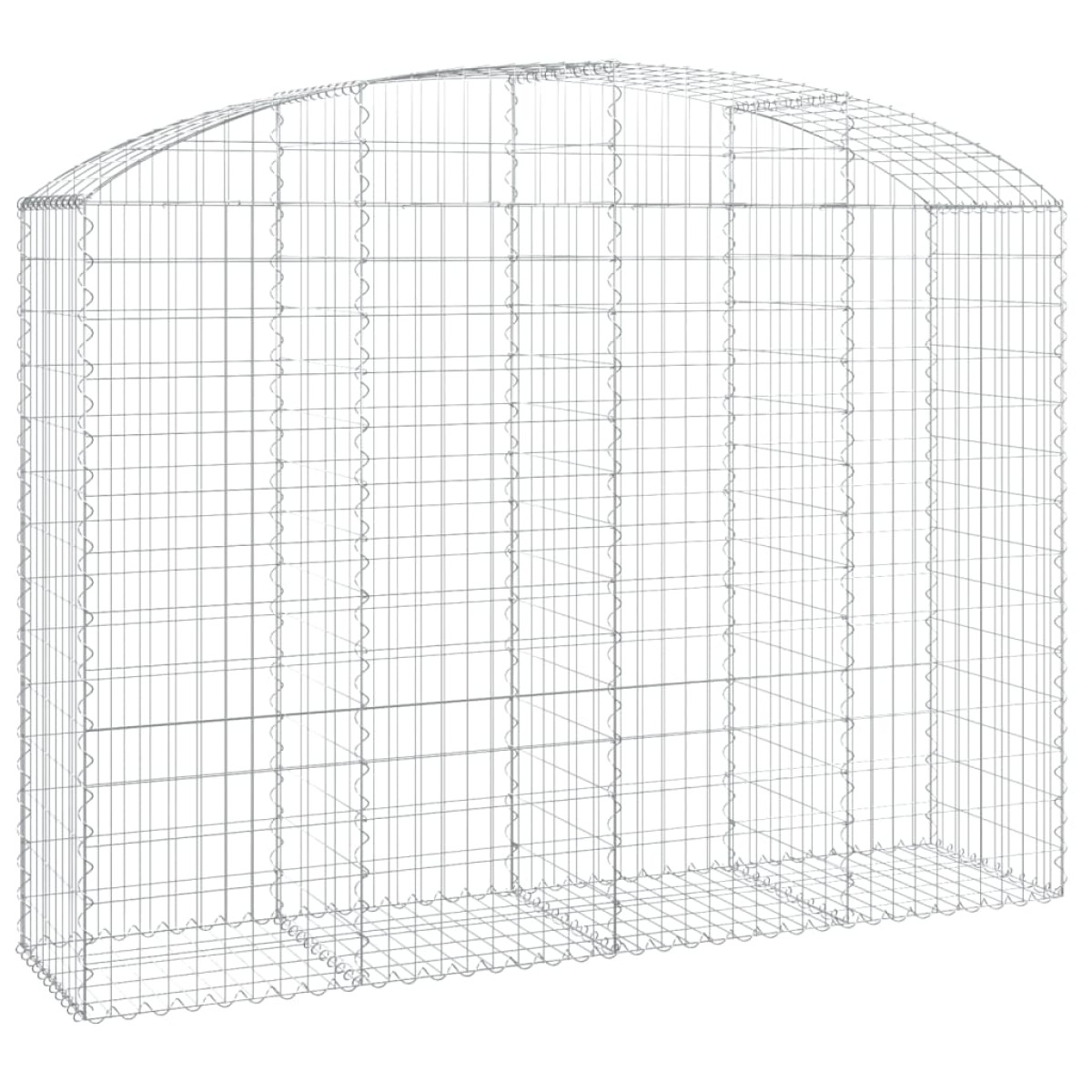 vidaXL Συρματοκιβώτιο Τοξωτό 200x50x140/160εκ. από Γαλβανισμένο Χάλυβα