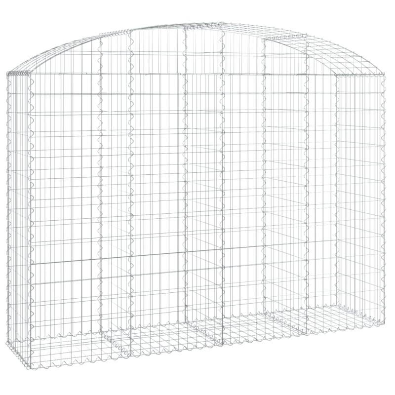 vidaXL Συρματοκιβώτιο Τοξωτό 200x50x140/160εκ. από Γαλβανισμένο Χάλυβα