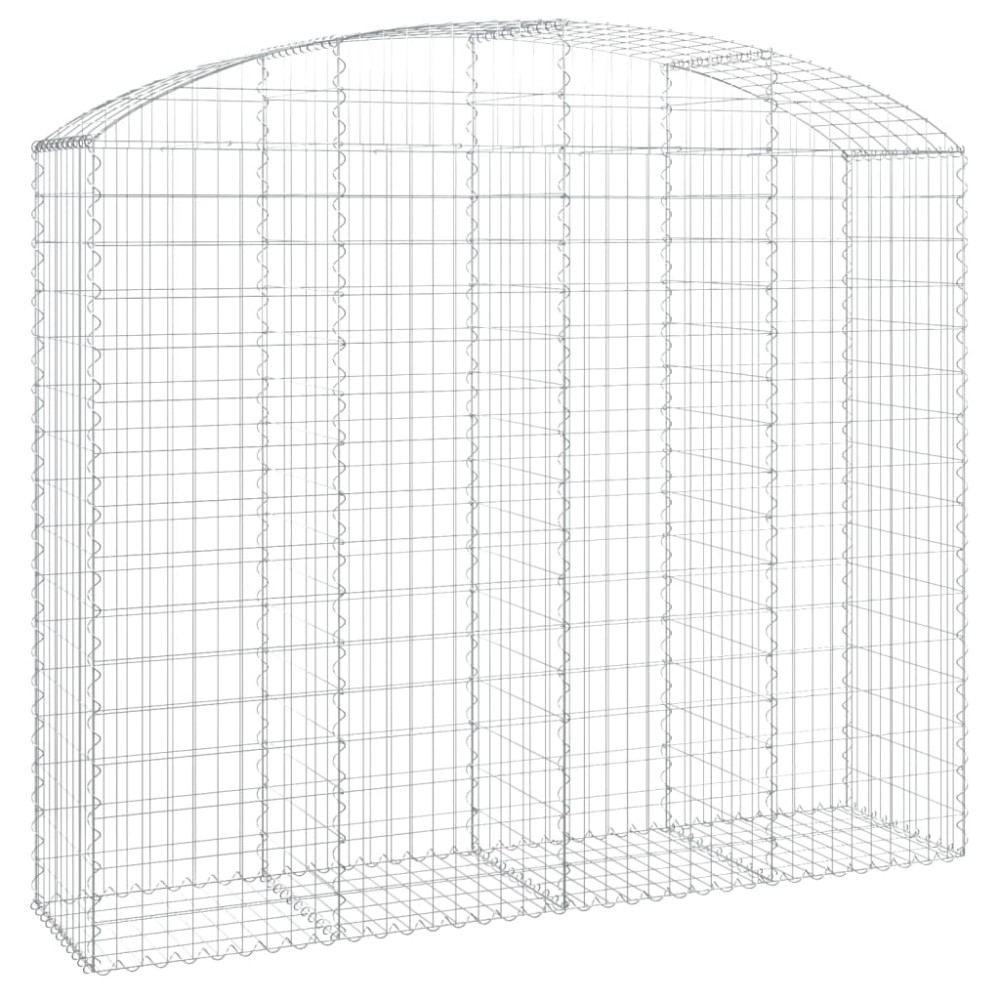 vidaXL Συρματοκιβώτιο Τοξωτό 200x50x160/180εκ. από Γαλβανισμένο Χάλυβα