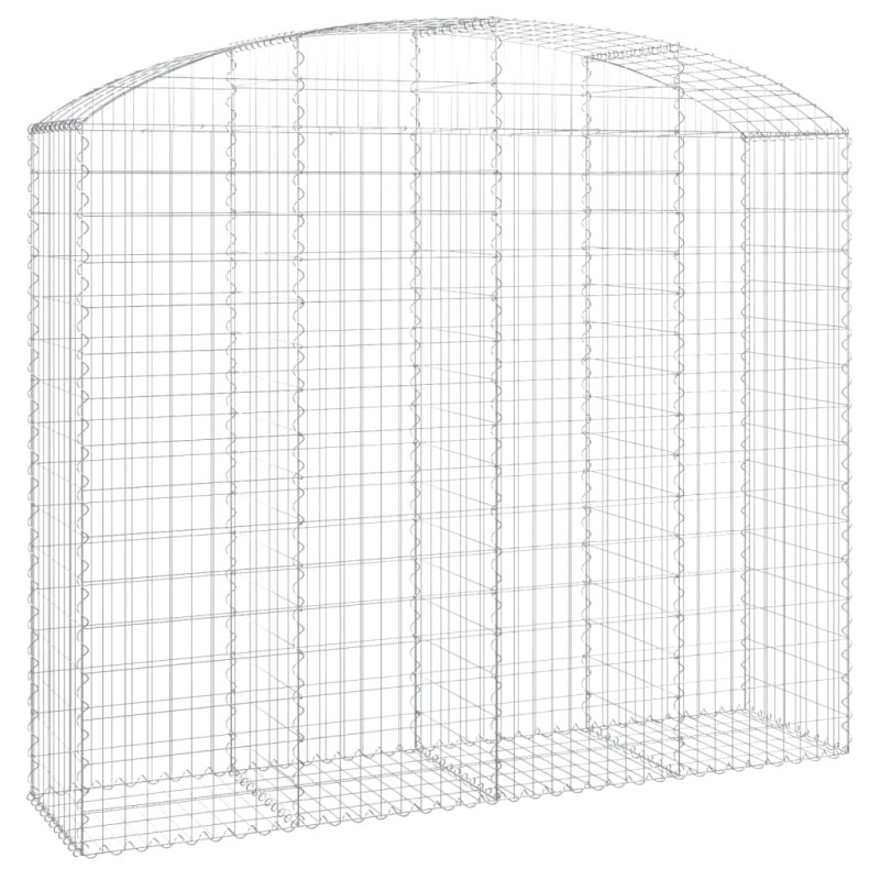 vidaXL Συρματοκιβώτιο Τοξωτό 200x50x160/180εκ. από Γαλβανισμένο Χάλυβα