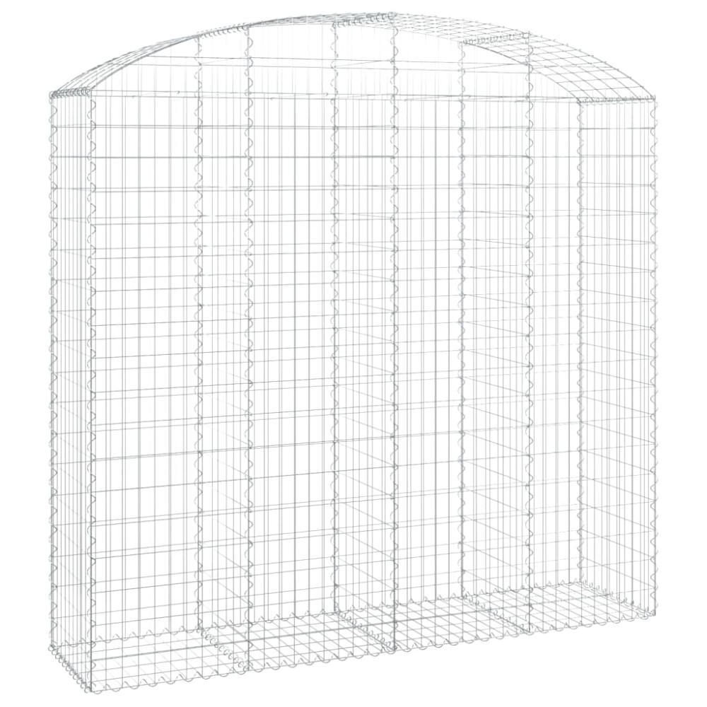 vidaXL Συρματοκιβώτιο Τοξωτό 200x50x180/200εκ. από Γαλβανισμένο Χάλυβα