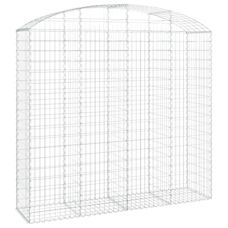 vidaXL Συρματοκιβώτιο Τοξωτό 200x50x180/200εκ. από Γαλβανισμένο Χάλυβα