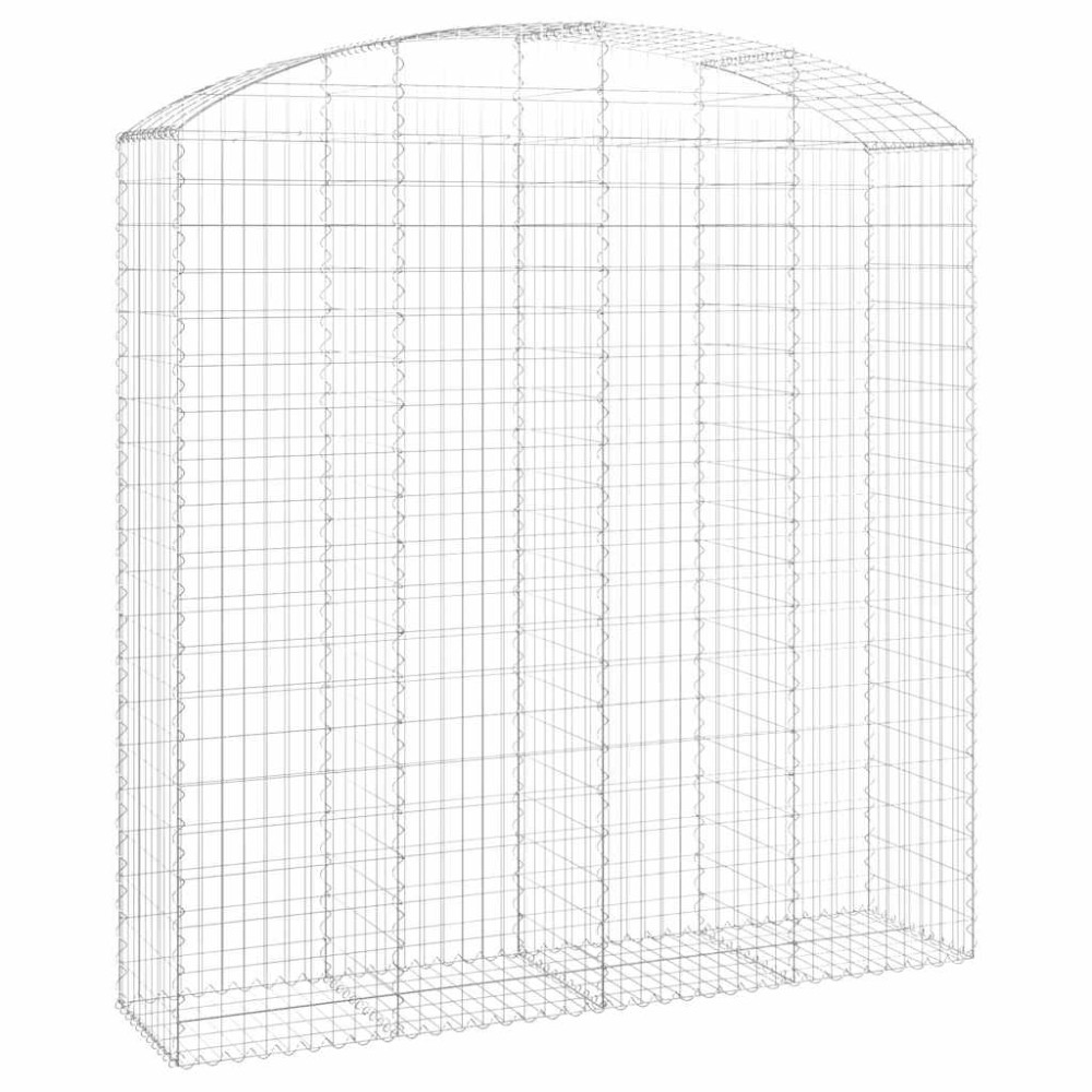 vidaXL Συρματοκιβώτιο Τοξωτό 200x50x200/220εκ. από Γαλβανισμένο Χάλυβα