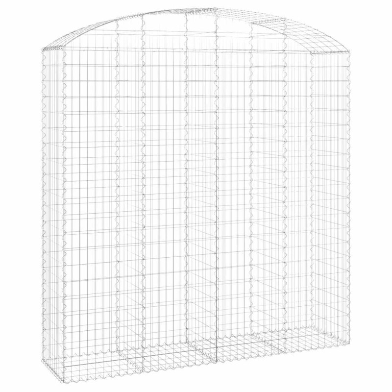 vidaXL Συρματοκιβώτιο Τοξωτό 200x50x200/220εκ. από Γαλβανισμένο Χάλυβα