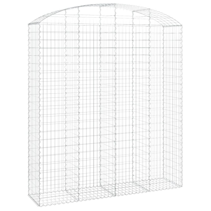 vidaXL Συρματοκιβώτιο Τοξωτό 200x50x220/240εκ. από Γαλβανισμένο Χάλυβα