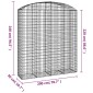 vidaXL Συρματοκιβώτιο Τοξωτό 200x50x220/240εκ. από Γαλβανισμένο Χάλυβα