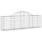 vidaXL Συρματοκιβώτιο Τοξωτό 200x30x60/80εκ. από Γαλβανισμένο Χάλυβα