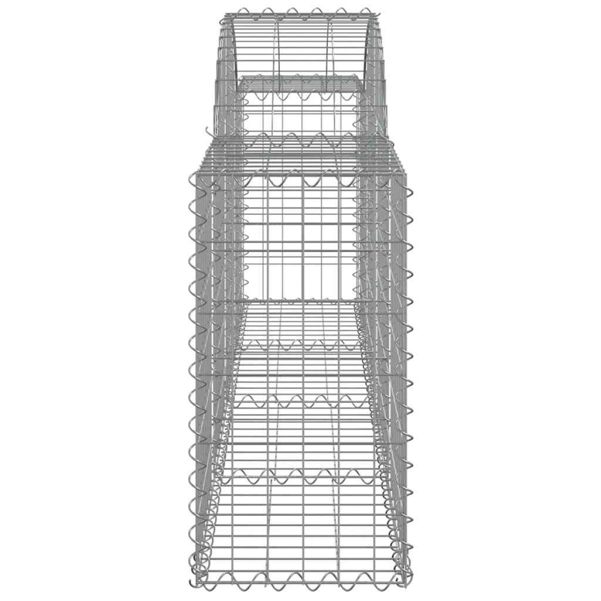 vidaXL Συρματοκιβώτιο Τοξωτό 200x30x60/80εκ. από Γαλβανισμένο Χάλυβα