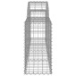 vidaXL Συρματοκιβώτιο Τοξωτό 200x30x60/80εκ. από Γαλβανισμένο Χάλυβα