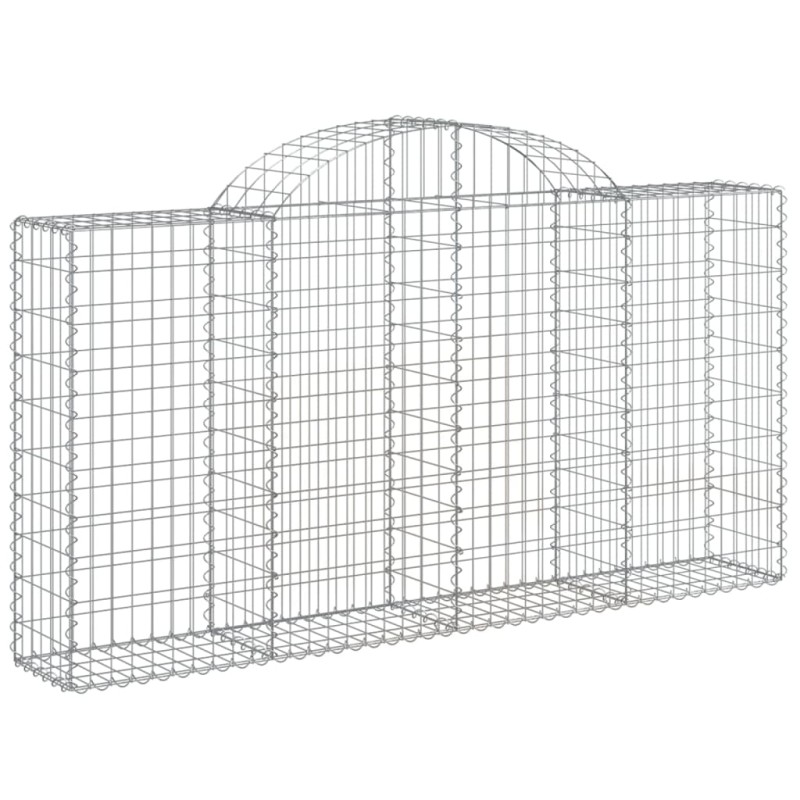 vidaXL Συρματοκιβώτιο Τοξωτό 200x30x100/120εκ. από Γαλβανισμένο Χάλυβα