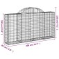 vidaXL Συρματοκιβώτιο Τοξωτό 200x30x100/120εκ. από Γαλβανισμένο Χάλυβα