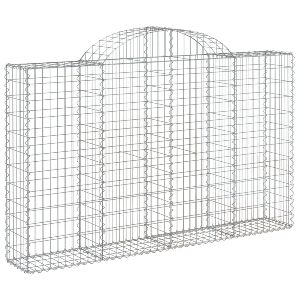vidaXL Συρματοκιβώτιο Τοξωτό 200x30x120/140εκ. από Γαλβανισμένο Χάλυβα